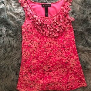 INC SIZE XS PINK FLOWER TANK